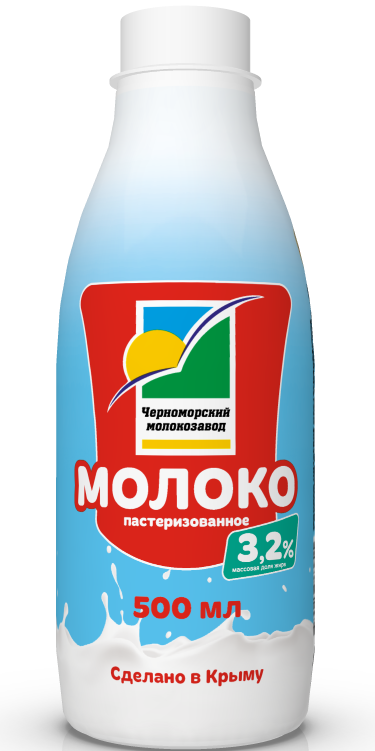 БУТЫЛОЧКА Молоко 3,2% 500 МЛ. ТМ "ЧМЗ"